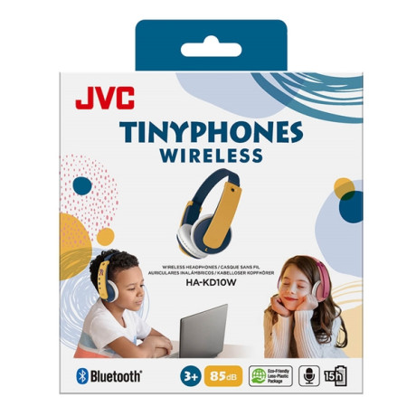 Jvc - Kd10 on-ear wireless 85db yellow/blue
