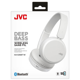 Jvc - On-ear wireless ha-s35bt white