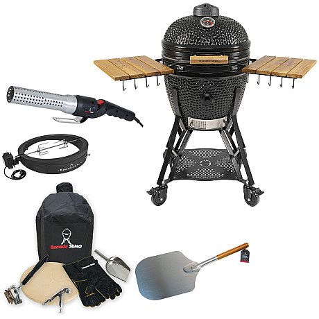 Kamado Sumo - Classic Large Svart grillpaket ultimate grill och pizza