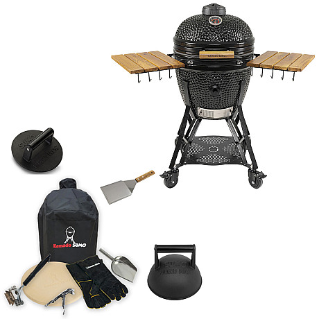 Kamado Sumo - Classic Large grillpaket premium, Svart