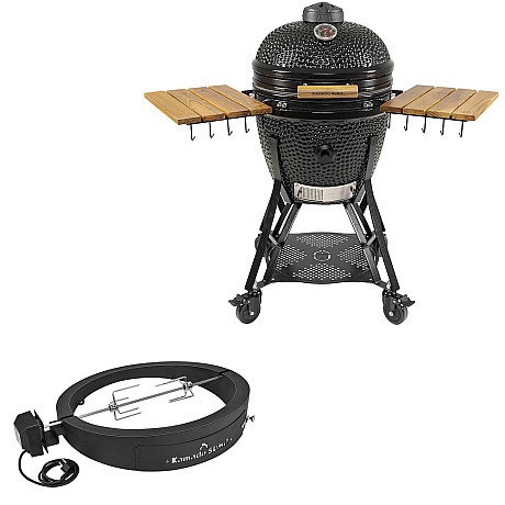 Kamado Sumo - Classic Large Svart grillpaket rotisserie och pizzaugn