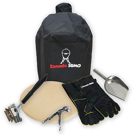 Kamado Sumo - Midi 21" Grön, Grillpaket med tillbehör