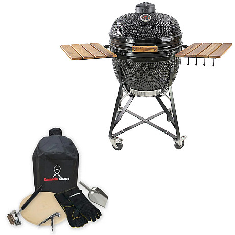 Kamado Sumo - Maxi 25" Svart, Grillpaket med tillbehör