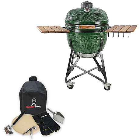Kamado Sumo - Maxi 25" Grön, Grillpaket med tillbehör