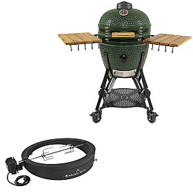 Kamado Sumo - Classic Large Grön grillpaket rotisserie och pizzaugn