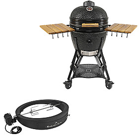 Kamado Sumo - Classic Large Svart grillpaket rotisserie och pizzaugn