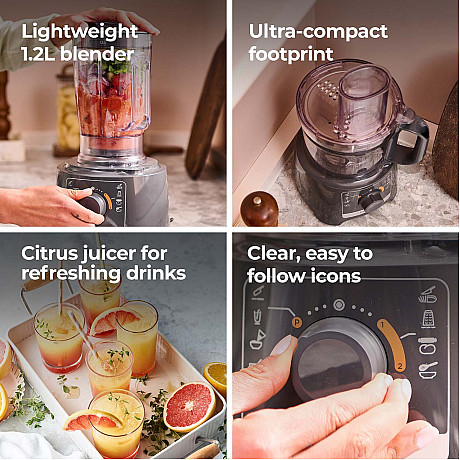 Kenwood - FDP31.360GY - Grå - MultiPro Compact med 2,1L skål & blender