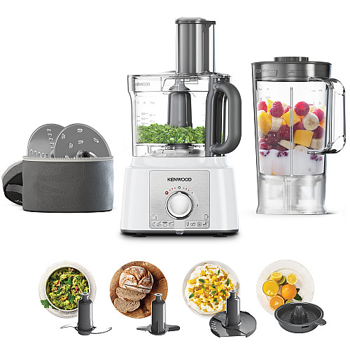Kenwood matberedare fdp65.450wh - vit, multipro compact med mixer & citruspress