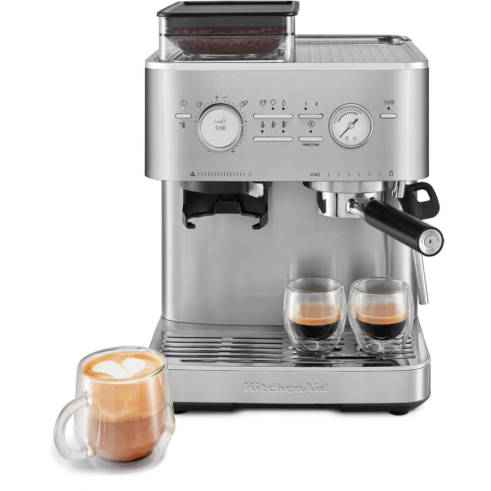 KitchenAid - 5KES6551ESX - Halvautomatisk espressomaskin med kaffekvarn Rostfritt stål