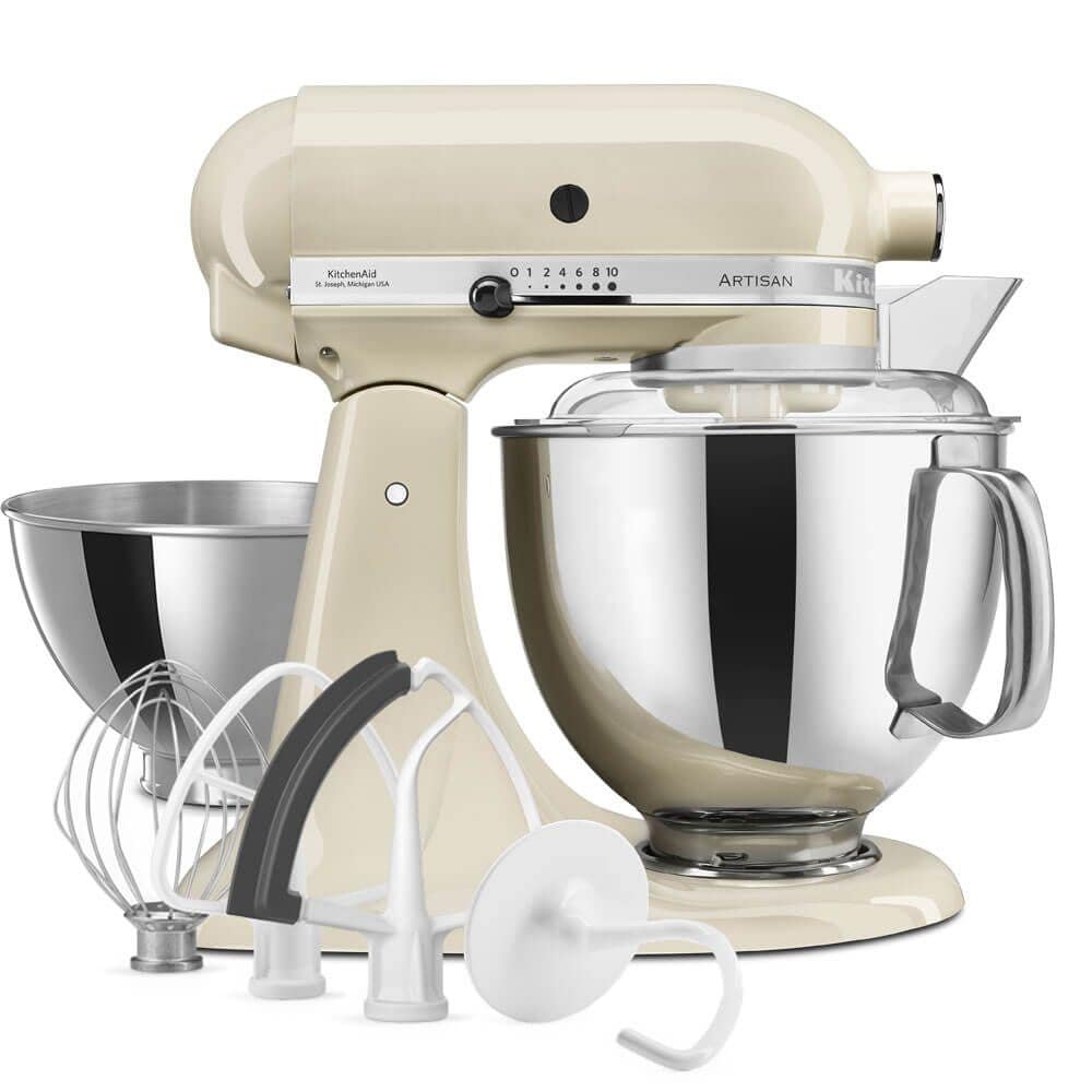 KitchenAid - 5KSM175PSEAC - Artisan 4,7 l med extra tillbehör, Crème