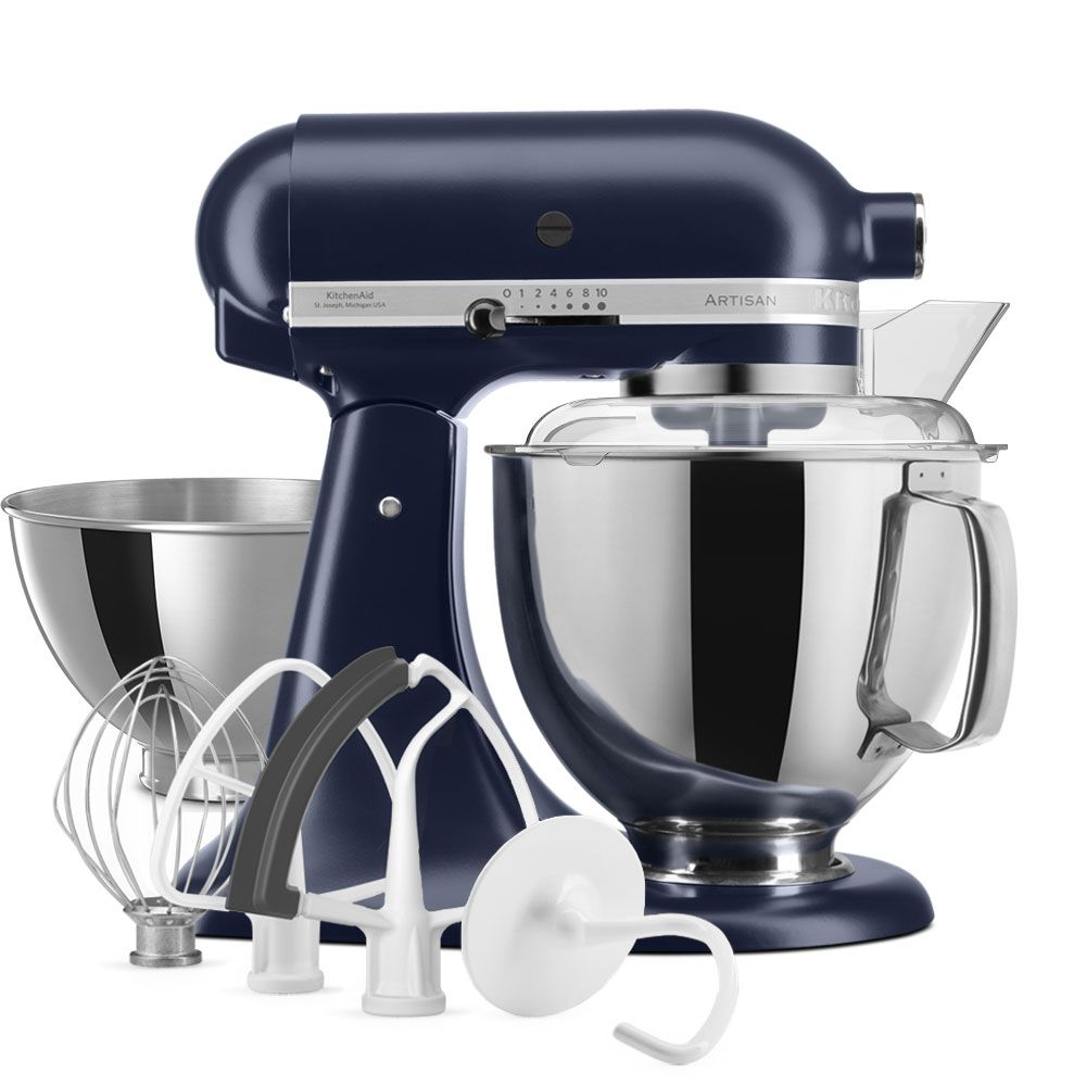 KitchenAid - 5KSM175PSEIB - Artisan 4,7 l med extra tillbehör, Bläckblå