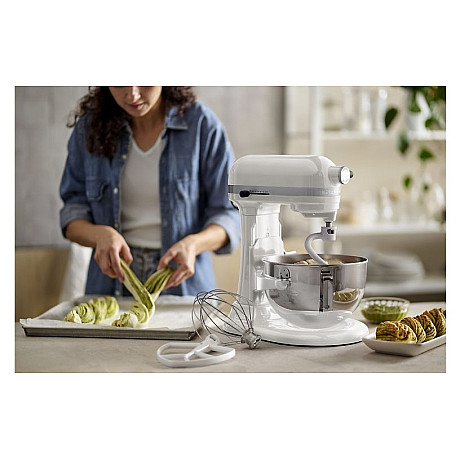 KitchenAid - 5KSM55SXXEWH Heavy Duty 5,2L köksmaskin med lyftskål, Vit