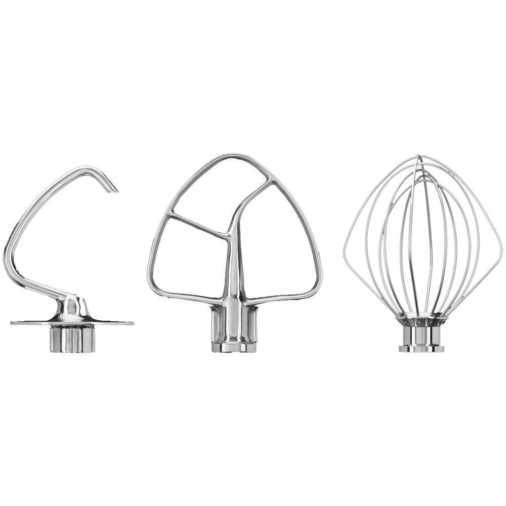 KitchenAid - 5KSM5TH3PSS - tillbehörsset i rostfritt stål för köksmaskin med fällbart drivhuvud, 3 delar