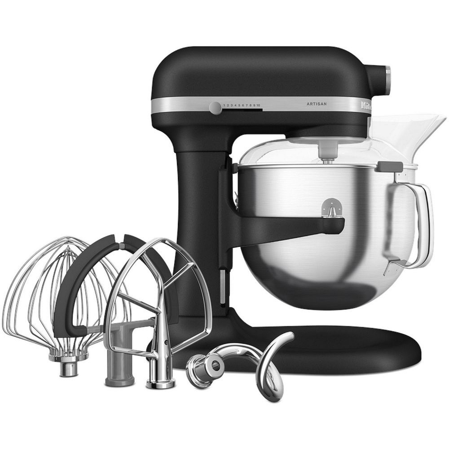 Kitchenaid köksassistent 5ksm70shxebk - artisan 6,6 l med lyftarm, gjutjärnssvart