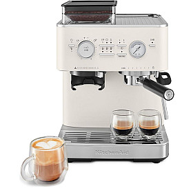 KitchenAid - 5KES6551EPL - Halvautomatisk espressomaskin med kaffekvarn Porcelain white