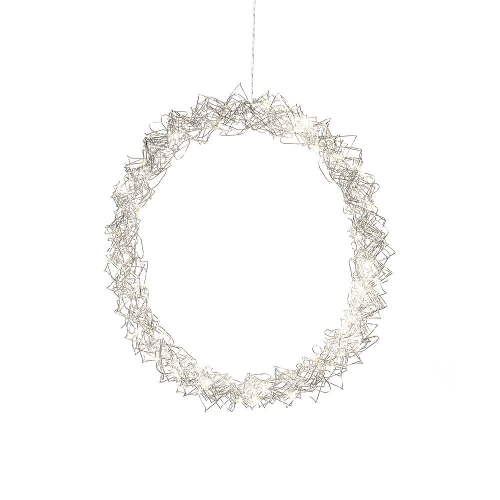 Konstsmide - Krans silver, 45 cm 40 LED