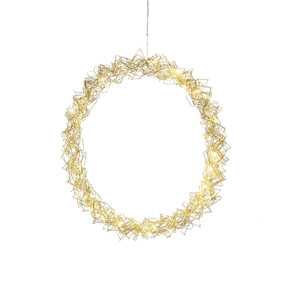 Konstsmide - Krans mässing, 45 cm 40 LED