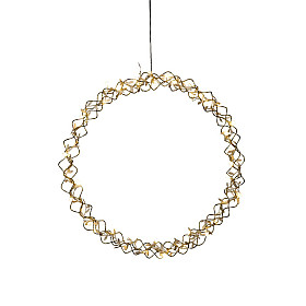 Konstsmide - Krans mässing, 45 cm 40 LED
