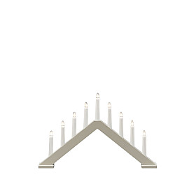 Konstsmide - Elljusstake 9 ljus trä beige