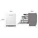 LG - DB475TXS - Integrerad 60 cm, QuadWash & TrueSteam, 14 kuvert