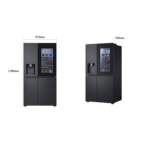 LG - GSXE90EVAD WiFi,  Is och vattendispenser Black steel