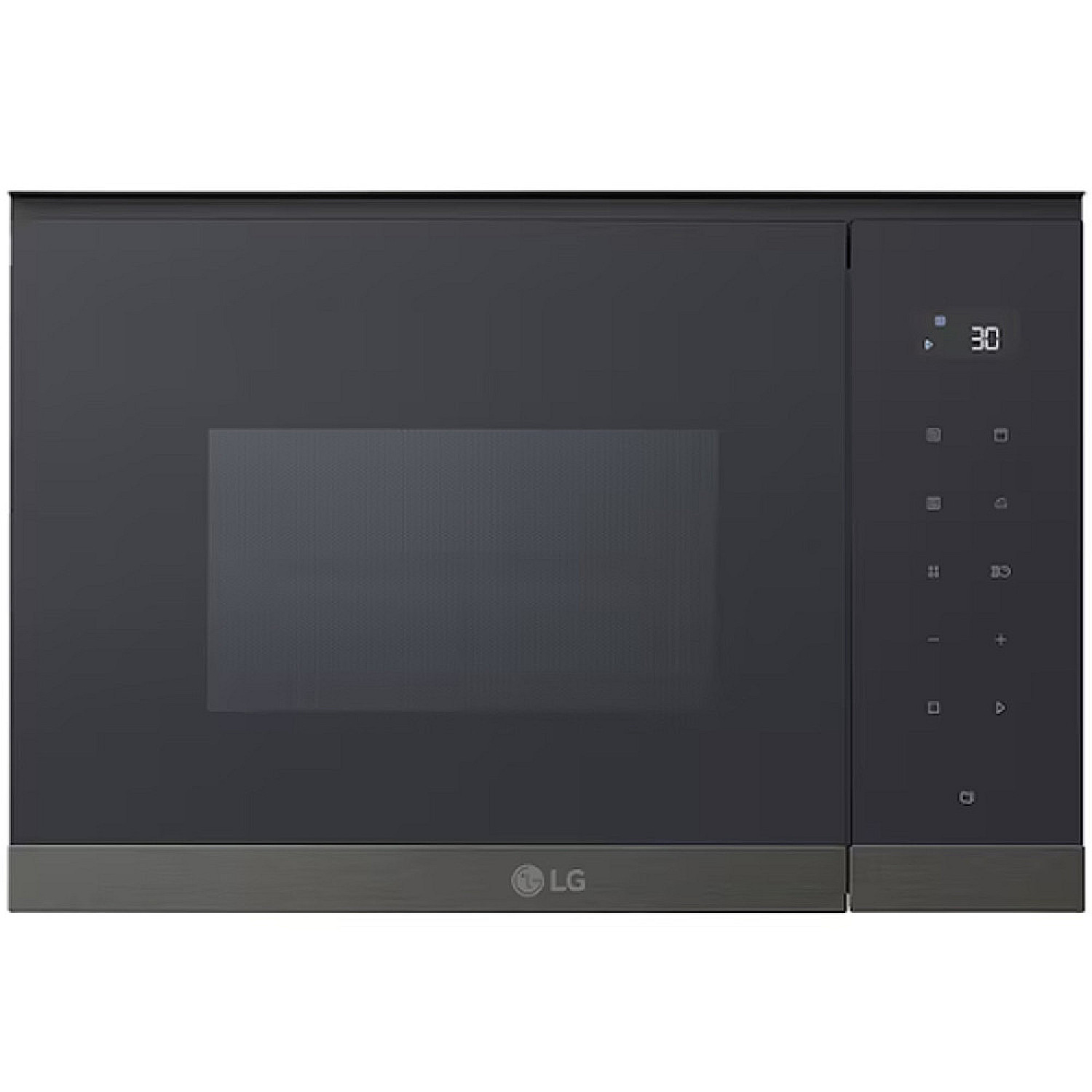 Lg inbyggnadsmikrovågsugn mg7z2593b - mattsvart, inbyggd mikro 25 liter med grill, 900 w