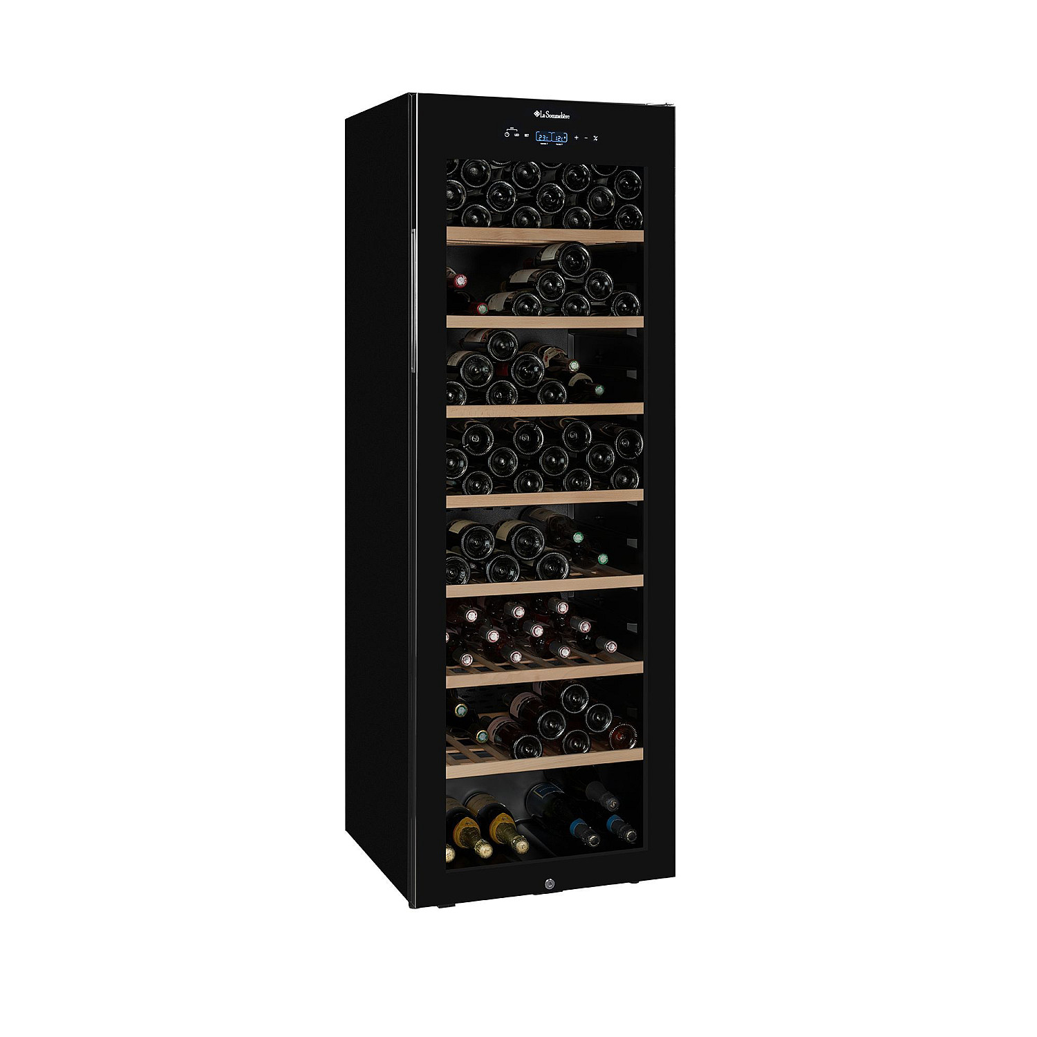 La sommelière fristående vinkyl classic185 - fristående wi-fi, 185 flaskor, 59.5 cm, svart