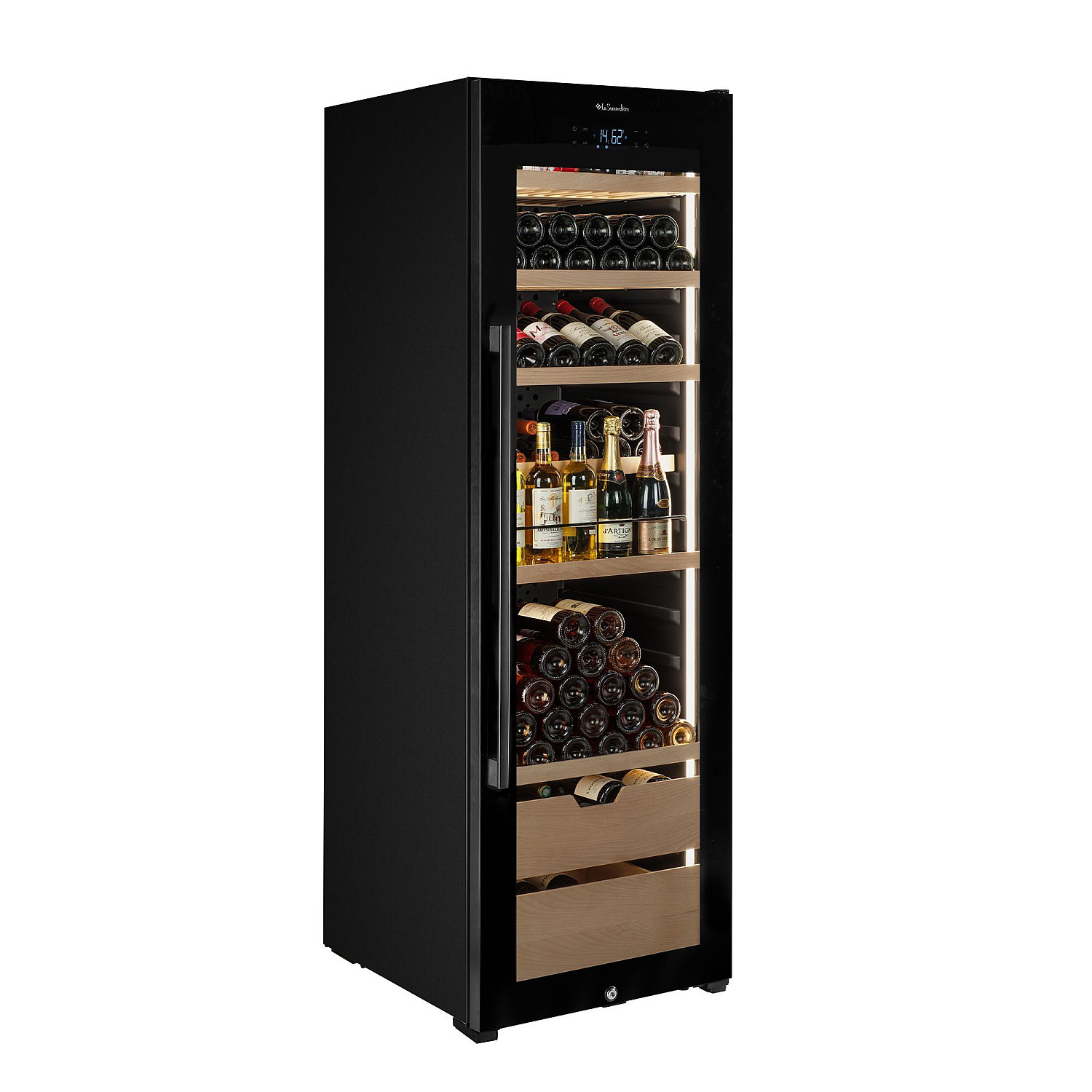 La sommelière fristående vinkyl vip177 edition - wi-fi, 177 flaskor, 1 zon, 59.5 cm, svart