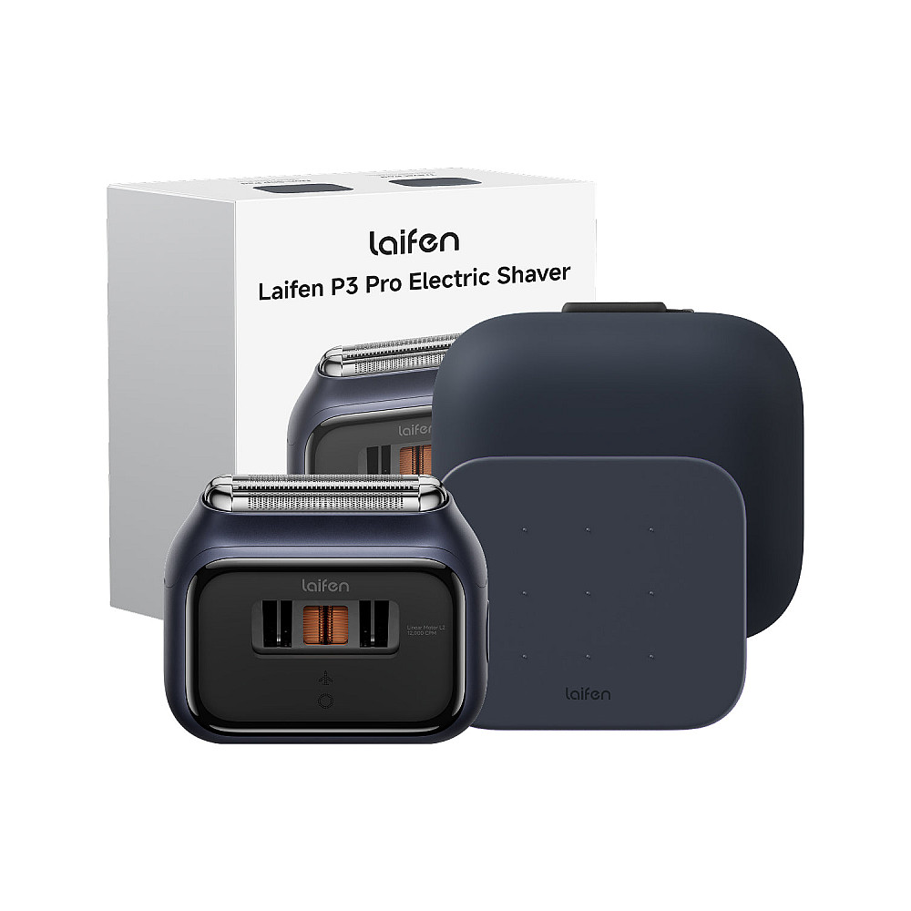 Laifen - P3 Pro - 3 blad, med reseetui, drift 100 min, IPX7, blå