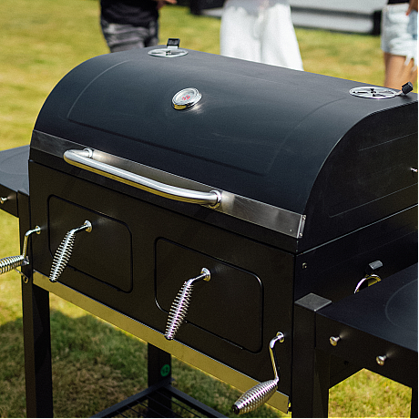 Landmann - XXL Kolgrillsvagn Cast Iron - Dubbla kolzoner