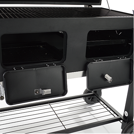 Landmann - XXL Kolgrillsvagn Cast Iron - Dubbla kolzoner