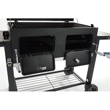 Landmann - XXL Kolgrillsvagn Cast Iron - Dubbla kolzoner