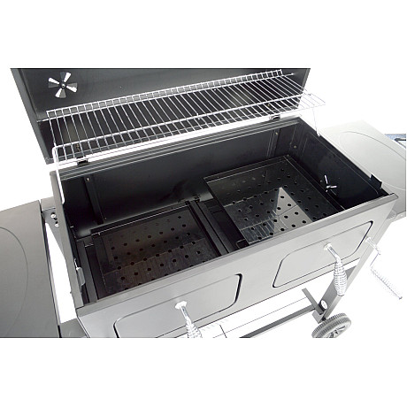 Landmann - XXL Kolgrillsvagn Cast Iron - Dubbla kolzoner