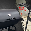 Landmann - Charcoal Barrel 550 - Sidobord & Termometer