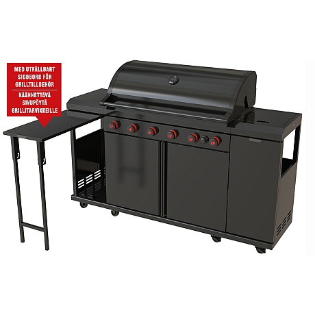 Landmann - Outdoor Kitchen 6.1 MaxX Svart - 6 brännare plus infrabrännare