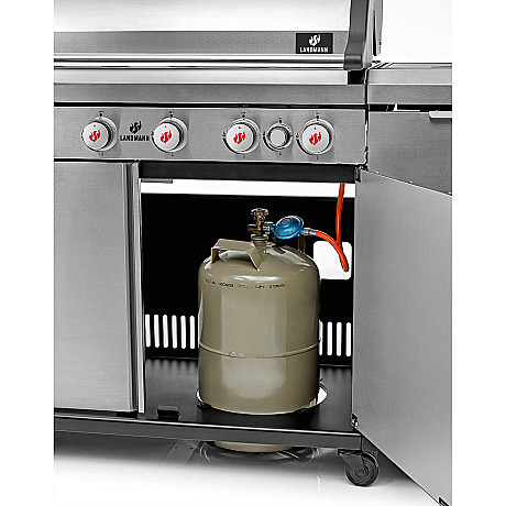 Landmann - Outdoor Kitchen 6.1 MaxX Rostfri + Kochwerk - FryUp - 2X5L
