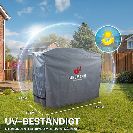 Landmann - Premium Grillöverdrag XXL - Extra slitstarkt grillöverdrag 181,5 x 112 x 62,5 cm