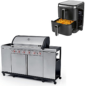  Landmann - Outdoor Kitchen 6.1 MaxX Rostfri + Kochwerk - FryUp - 2X5L