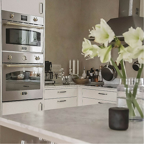 Lofra -  Inbyggnadsugn Dolce Vita 60 cm, Rostfri/Mässing