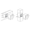 Lofra -  Inbyggnadsugn Dolce Vita 60 cm, Rostfri/Mässing