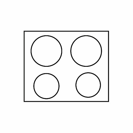 Lofra -  Induktionsspis Dolce Vita 70 cm 2 Ugna Rostfri/Mässing