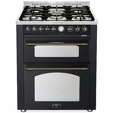 Lofra -  Gasspis Dolce Vita 70 cm 2 Ugnar, Svart/Brons