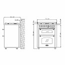 Lofra -  Gasspis Dolce Vita 70 cm 2 Ugnar, Rostfri/brons