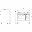 Lofra -  Dolce Vita 90 cm (2 ugnar) (Rostfri/Krom) Induktion