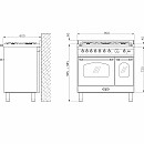 Lofra -  Teleskopfot till Dolce Vita och Venezia spisar (extra hög)