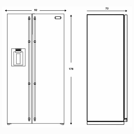 Lofra - Kylskåp Dolce Vita, Svart/ krom