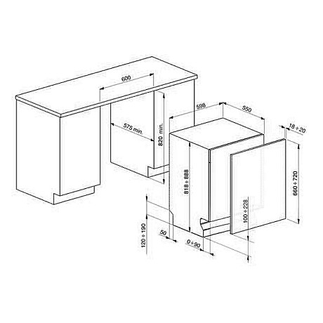 Lofra - Integrerad, Dolce Vita, Rostfri/Krom