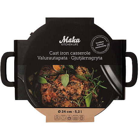 Maku - 295734 - Svart, Långkok med 350°C ugnssäker