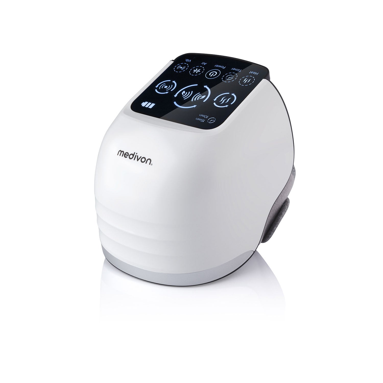 Medivon massage knee knämassageapparat med värme och batteridrift, vit