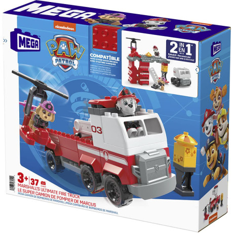 Mega Bloks - Mega Paw Patrol Marshall och brandbilsbyggsats Mega Bloks - Mega Paw Patrol Marshall och brandbilsbyggsats